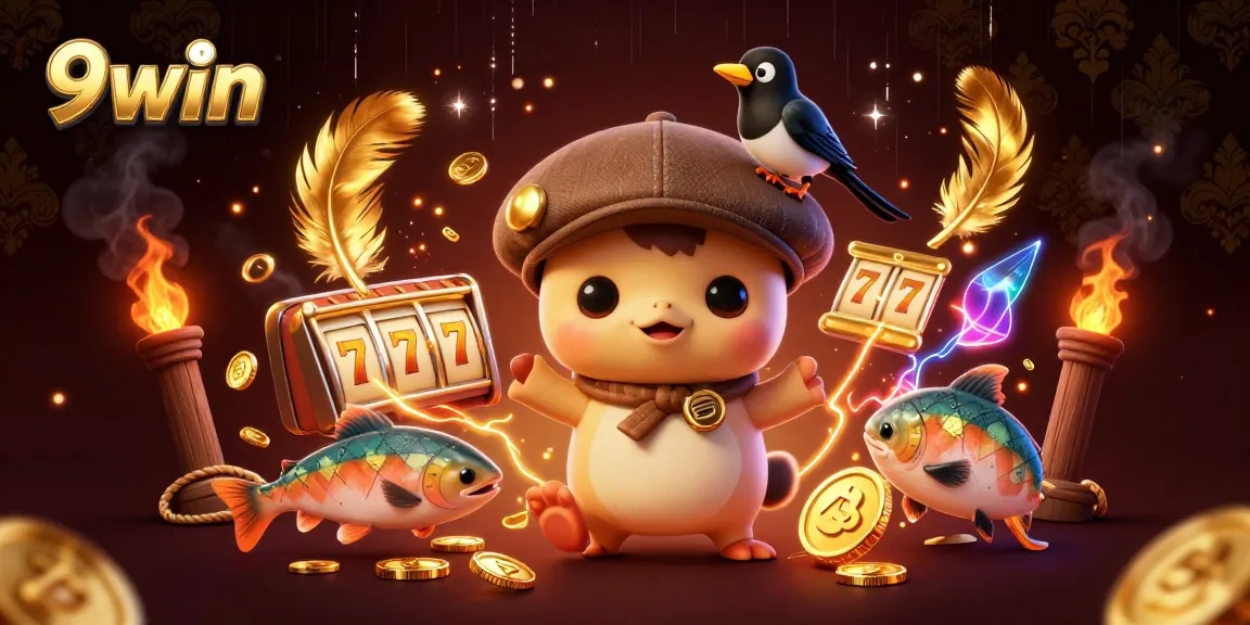 Win big with 9win at this vibrant and engaging online casino featuring unique characters.