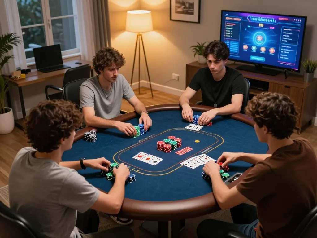 Engaging online poker scene featuring players at UU88, showcasing strategic gameplay and vibrant interface.