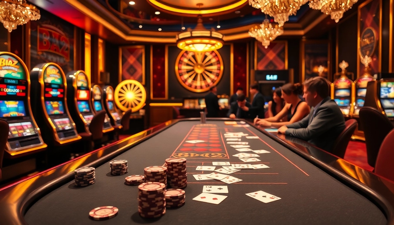Experience thrilling gameplay at the B52 casino table with high-stakes poker chips and cards.
