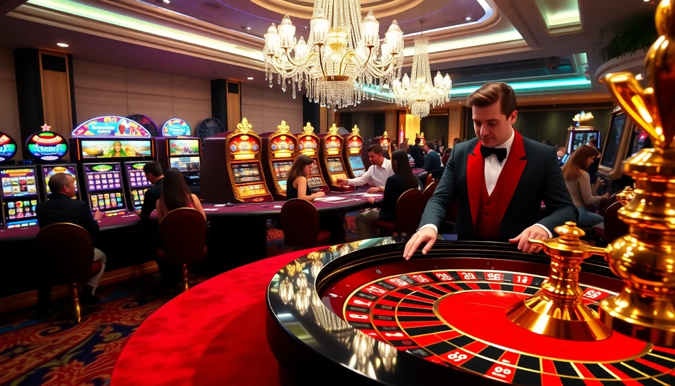 Experience thrilling bets at https://789pa.in.net/ with vibrant gambling visuals, featuring roulette and slot machines.