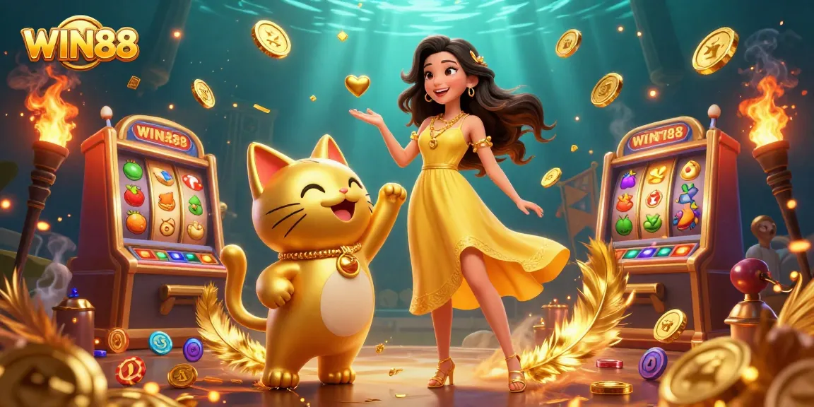 Engage in thrilling games at WIN88 with exciting slot animations and delightful character interactions.
