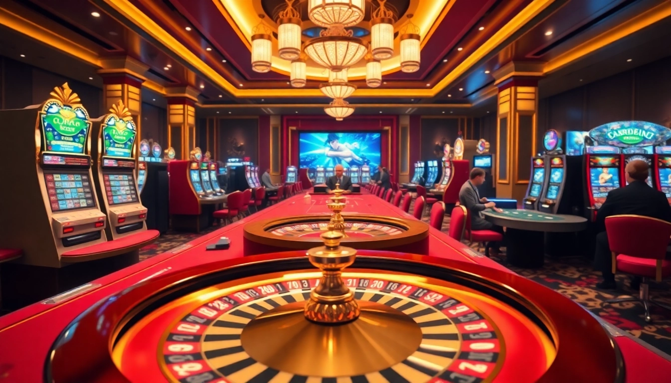 KK55 casino players engage in thrilling action at a luxurious gambling table.