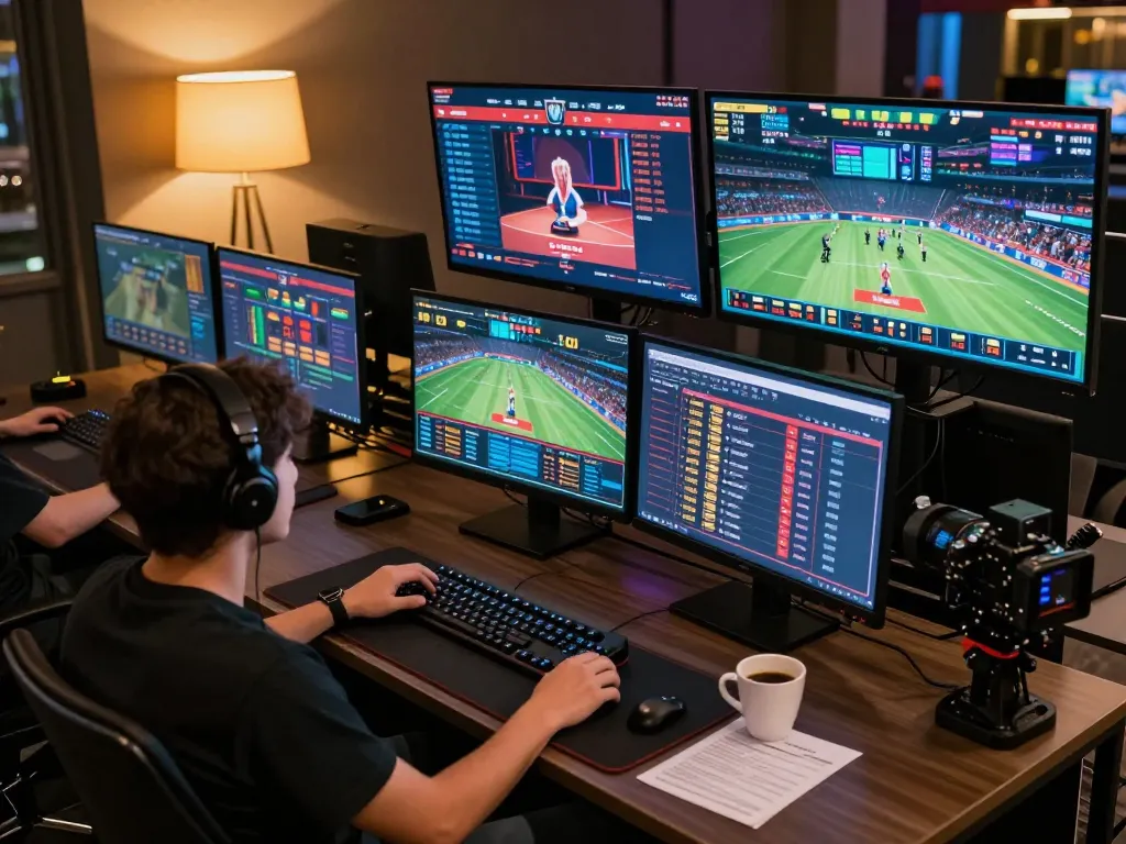 Engaging online gaming session at home featuring aa88 live dealer games and strategic betting.