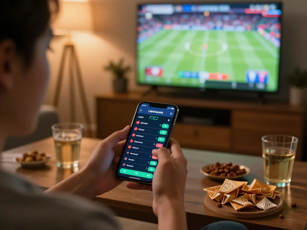 Engaging in sports betting through the app while tracking the ty le keo nha cai for better odds.