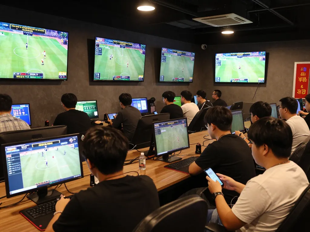 Watch live Đá gà trực tiếp matches with focused players using mobile apps for strategic betting