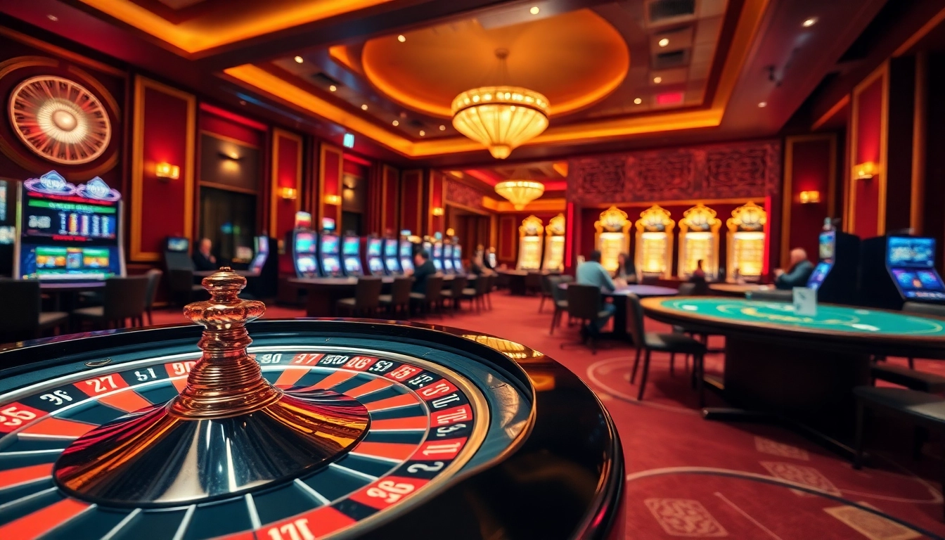 Feeling the thrill of play at luxury casino with hm88 roulette and poker tables.