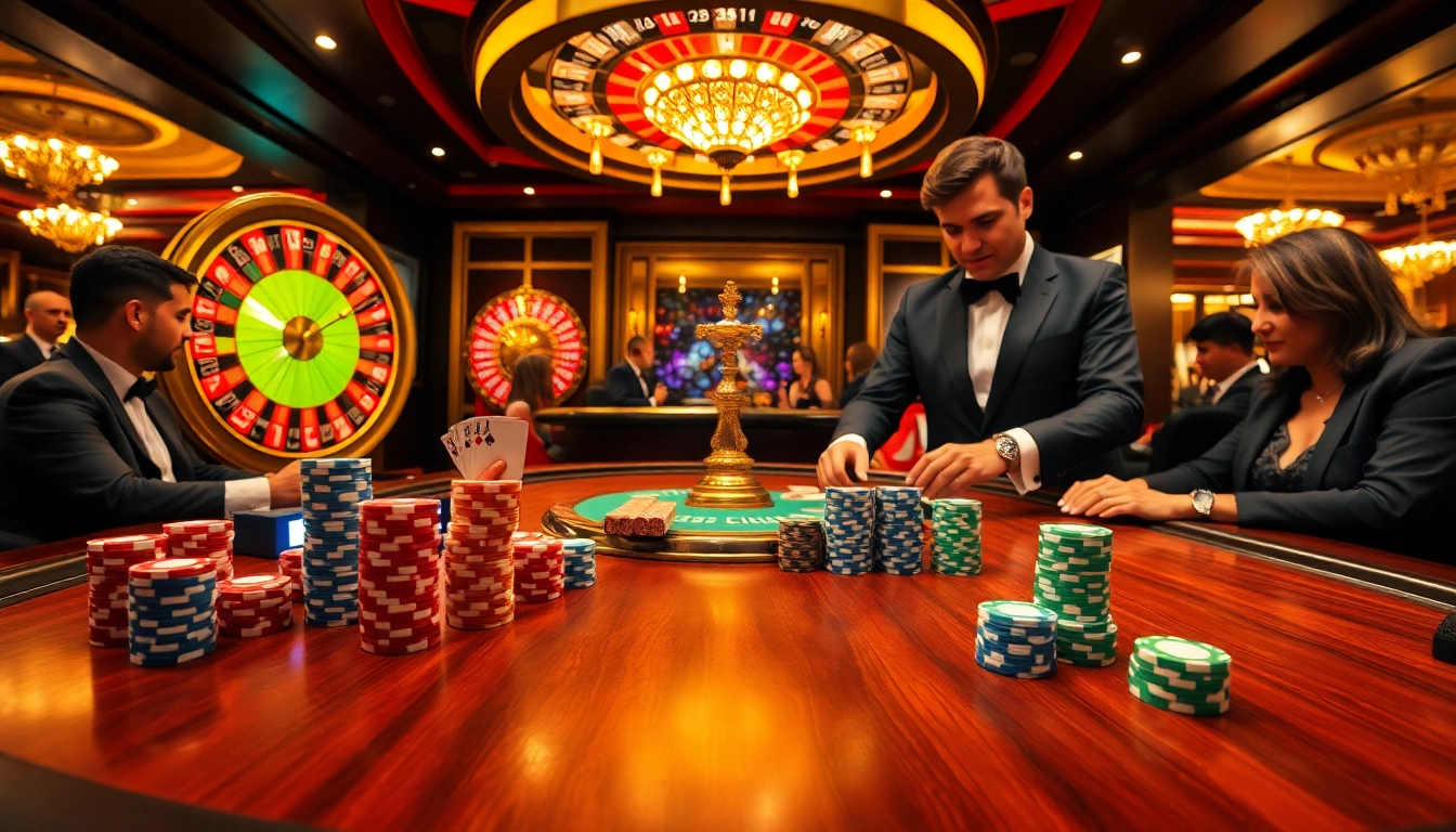 Experience high-stakes excitement at lương sơn casino with poker chips and roulette flair.