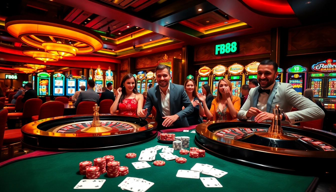 Experience the thrill of winning at FB88's luxurious casino gaming scene.