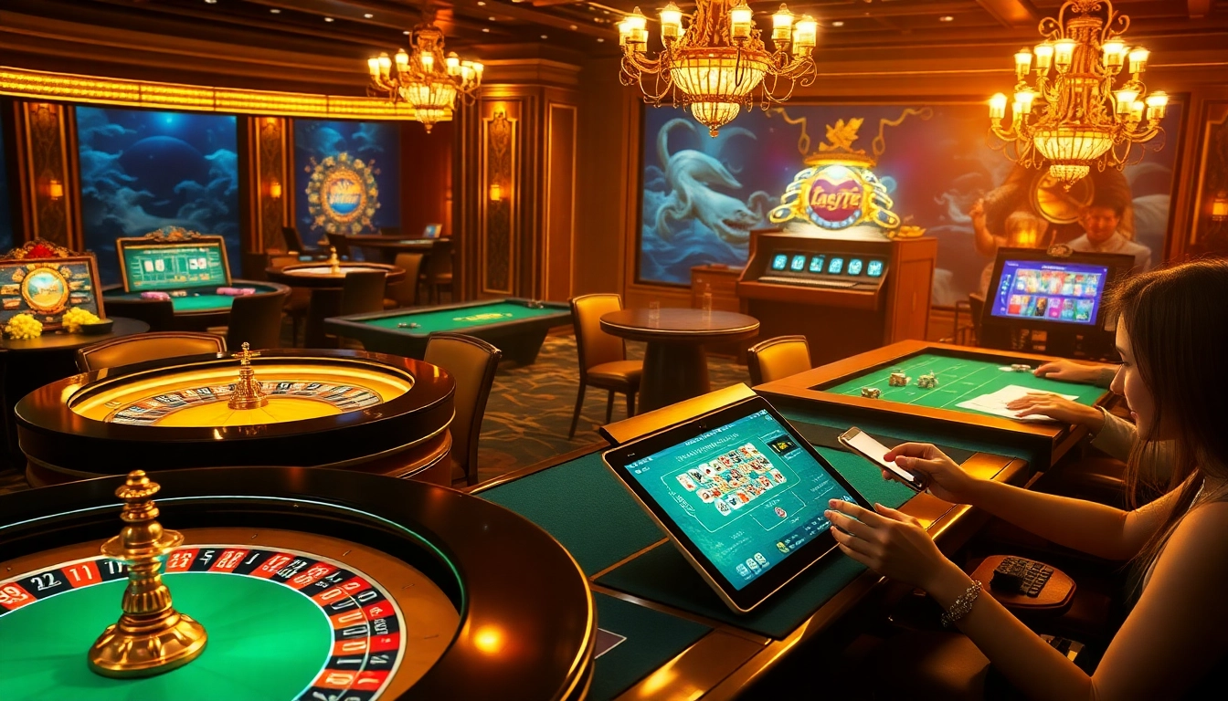 Experience thrilling gameplay at TG777 with exciting casino tables and vibrant gaming interfaces.