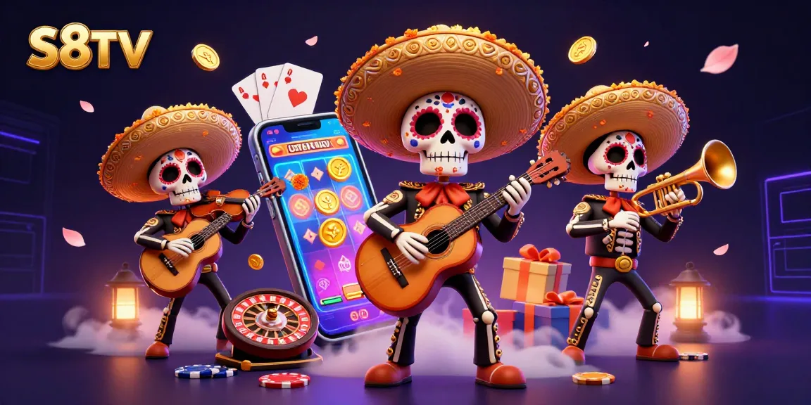 S8TV offers electrifying live games and sports updates with a vivid scene of gambling excitement.