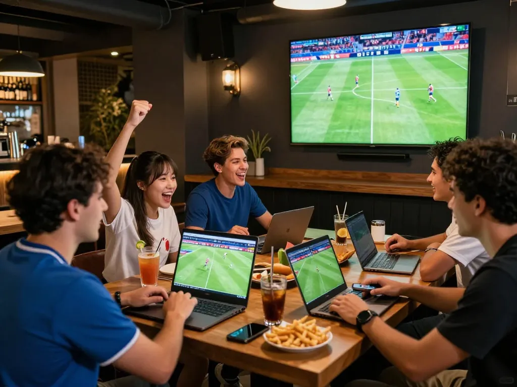 Engaging to watch sports while using Link Xoilac for live betting in a lively social setting