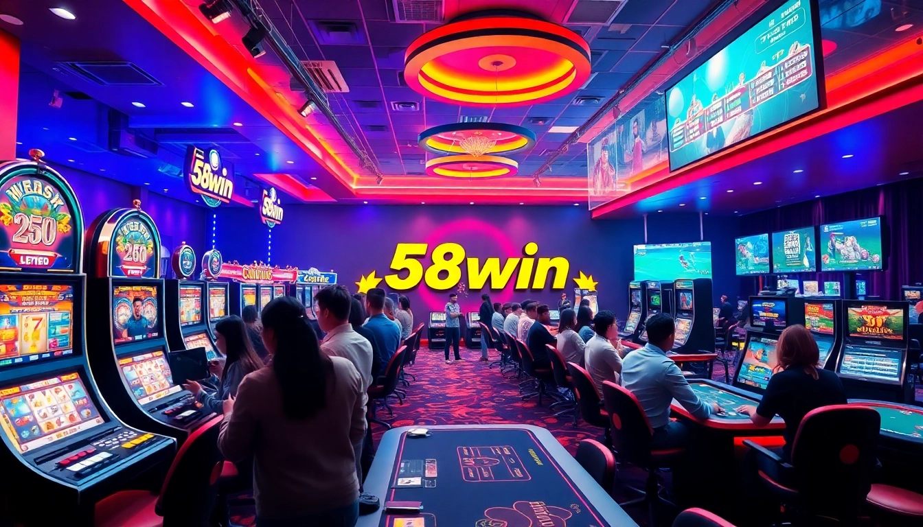 Experience the excitement at 58win's vibrant online casino featuring diverse gaming options.