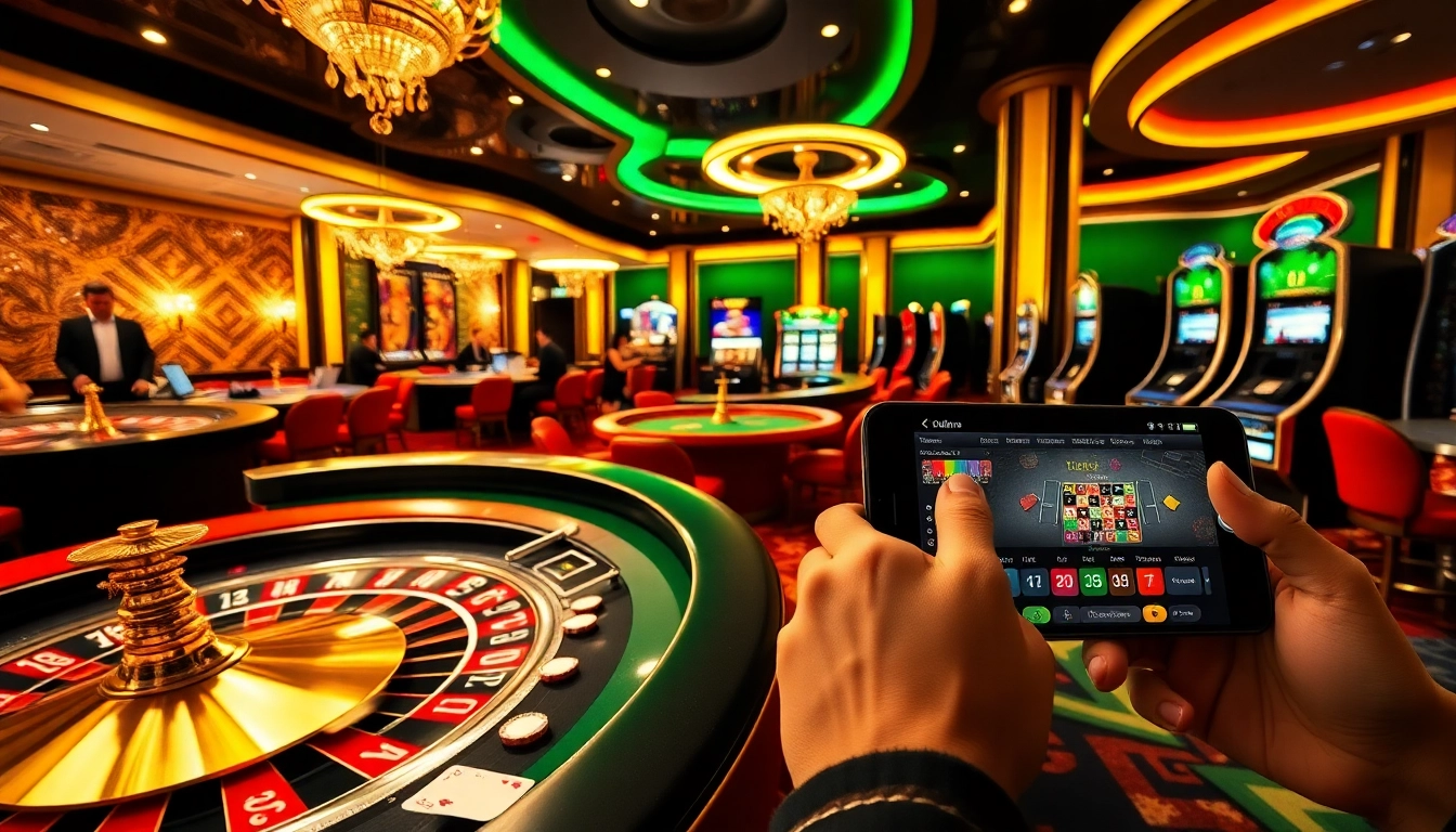 Engaging players enjoy live gaming at https://luck8.media/ featuring vibrant casino tables and modern gaming elements.