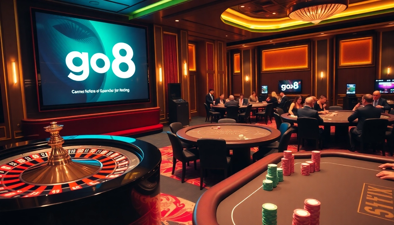 Experience the thrill of gambling at go8 with vibrant casino tables and exciting games.