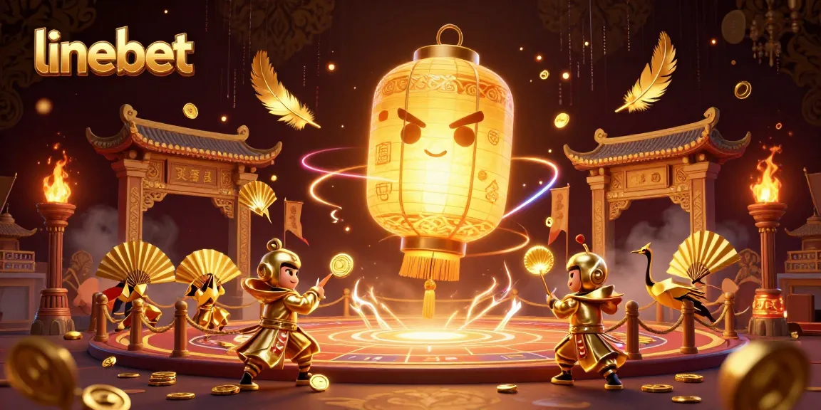 Engage in thrilling bets at linebet with a dynamic 3D digital illustration showcasing Asian casino elements.