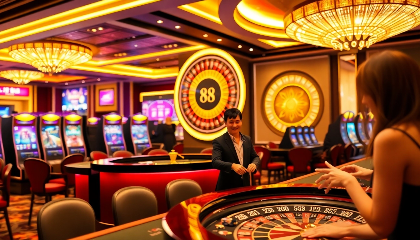 Experience the excitement at Xin 88's online casino with vibrant gaming tables and energetic players.