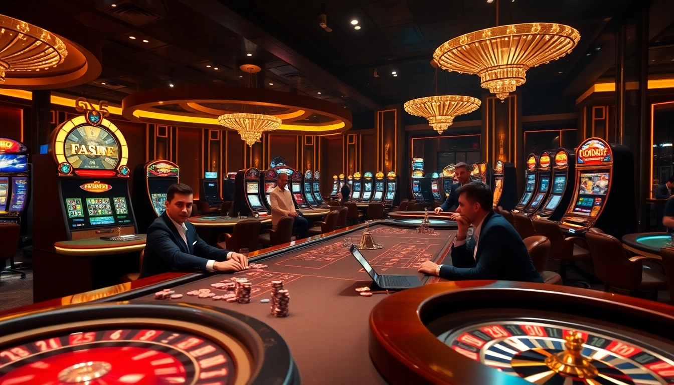 Play to win at link PS99 in a luxurious casino setting with vibrant gaming action.