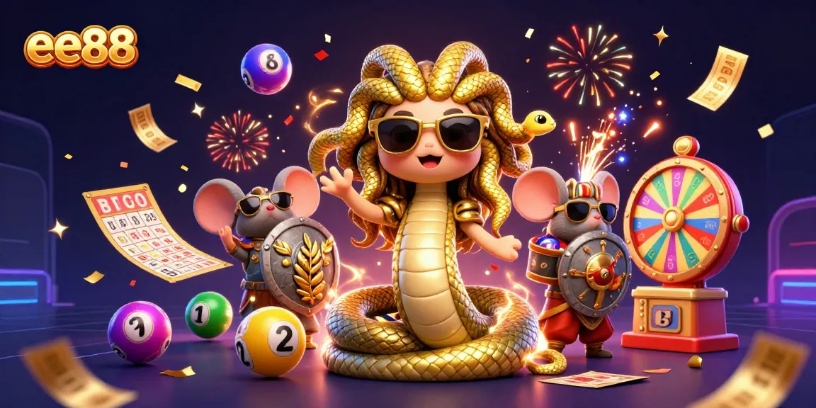 Play exciting games at ee88 with vibrant lottery balls and fun casino elements all around.
