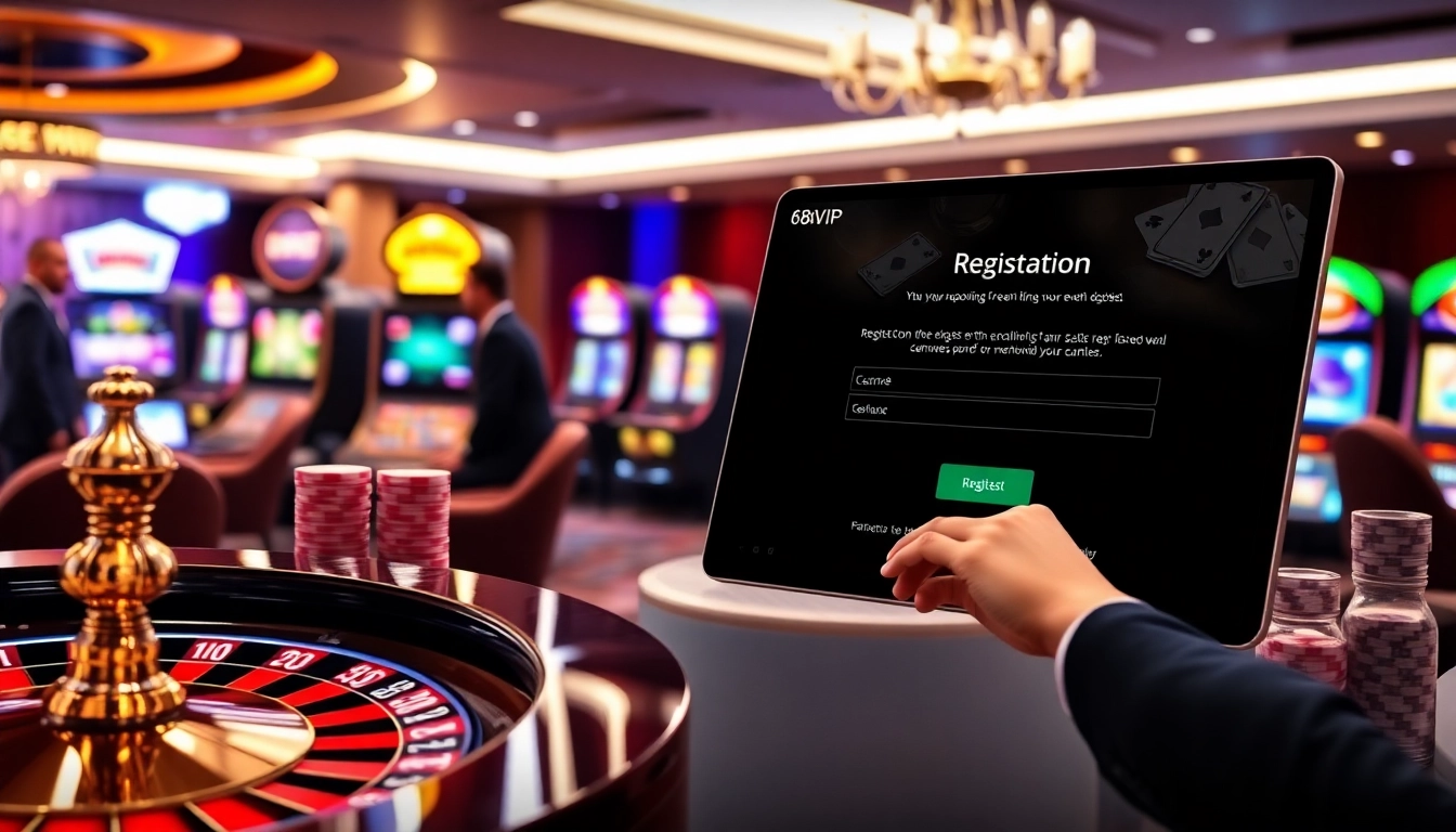 Register easily at Đăng Ký Nhà Cái 68VIP with a professional online casino interface.