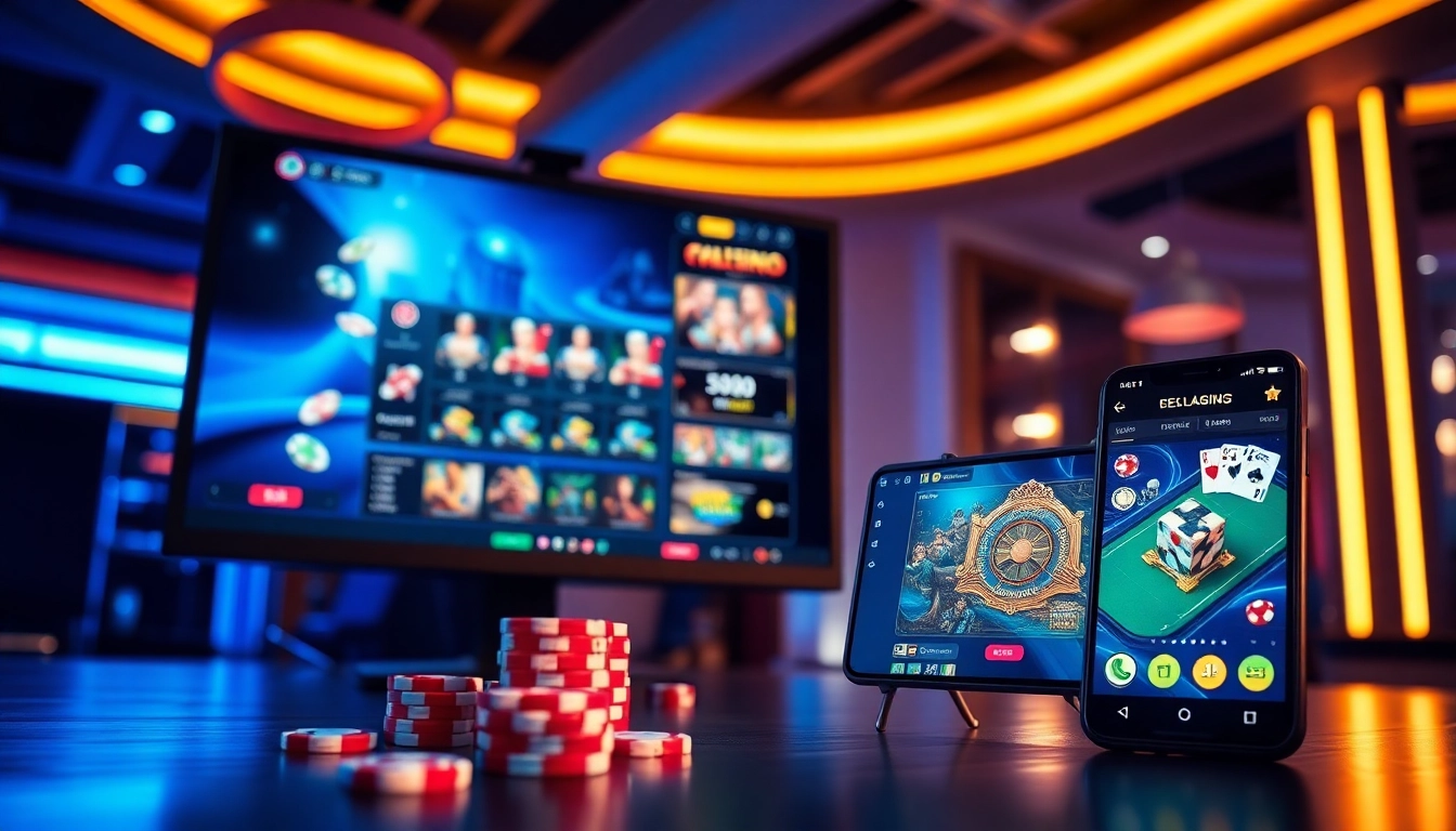 Engage with the iwin online gaming experience showcasing a modern interface with dynamic game elements and a casino ambiance.
