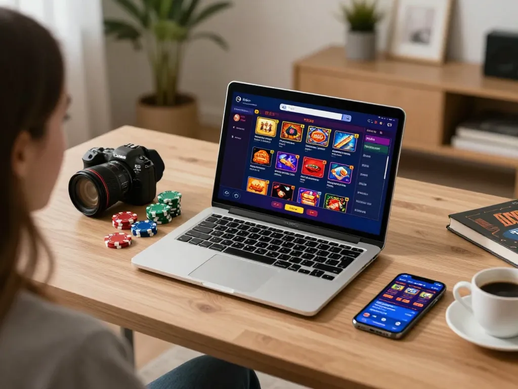 Engaging online gaming setup for soibet featuring vibrant casino interface and leisure elements.
