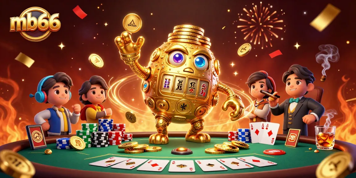 Experience mb66 with a dynamic golem at a vibrant poker scene, showcasing excitement and winning potential.