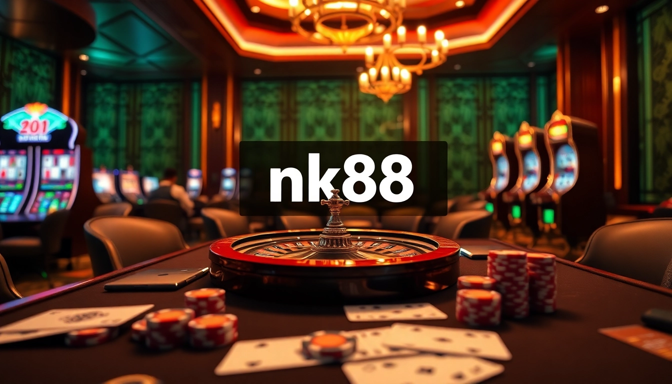 Explore the vibrant atmosphere of online gambling featuring the nk88 link.