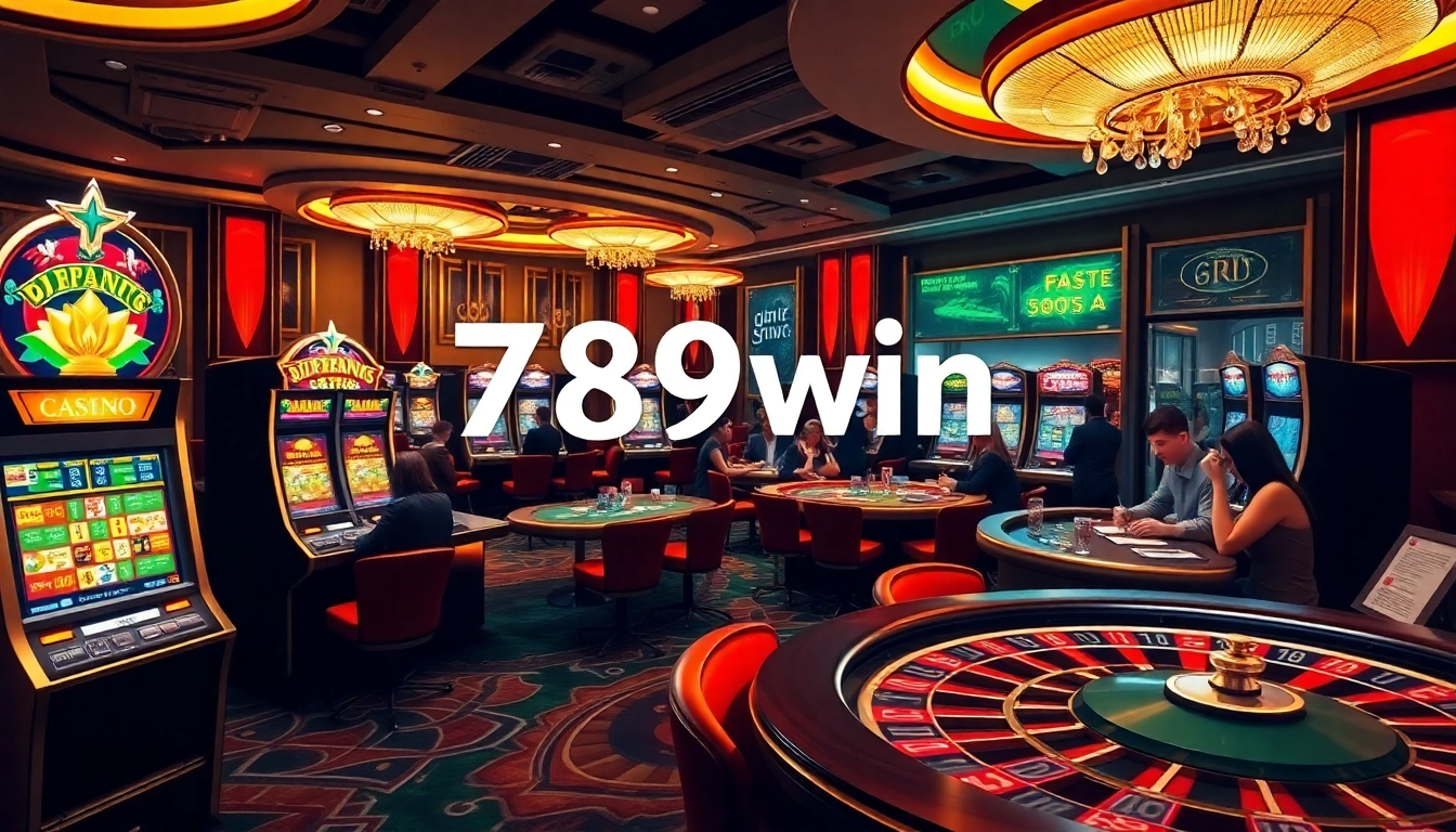 Players enjoy vibrant casino games featuring the 789win link, showcasing excitement and luxury.