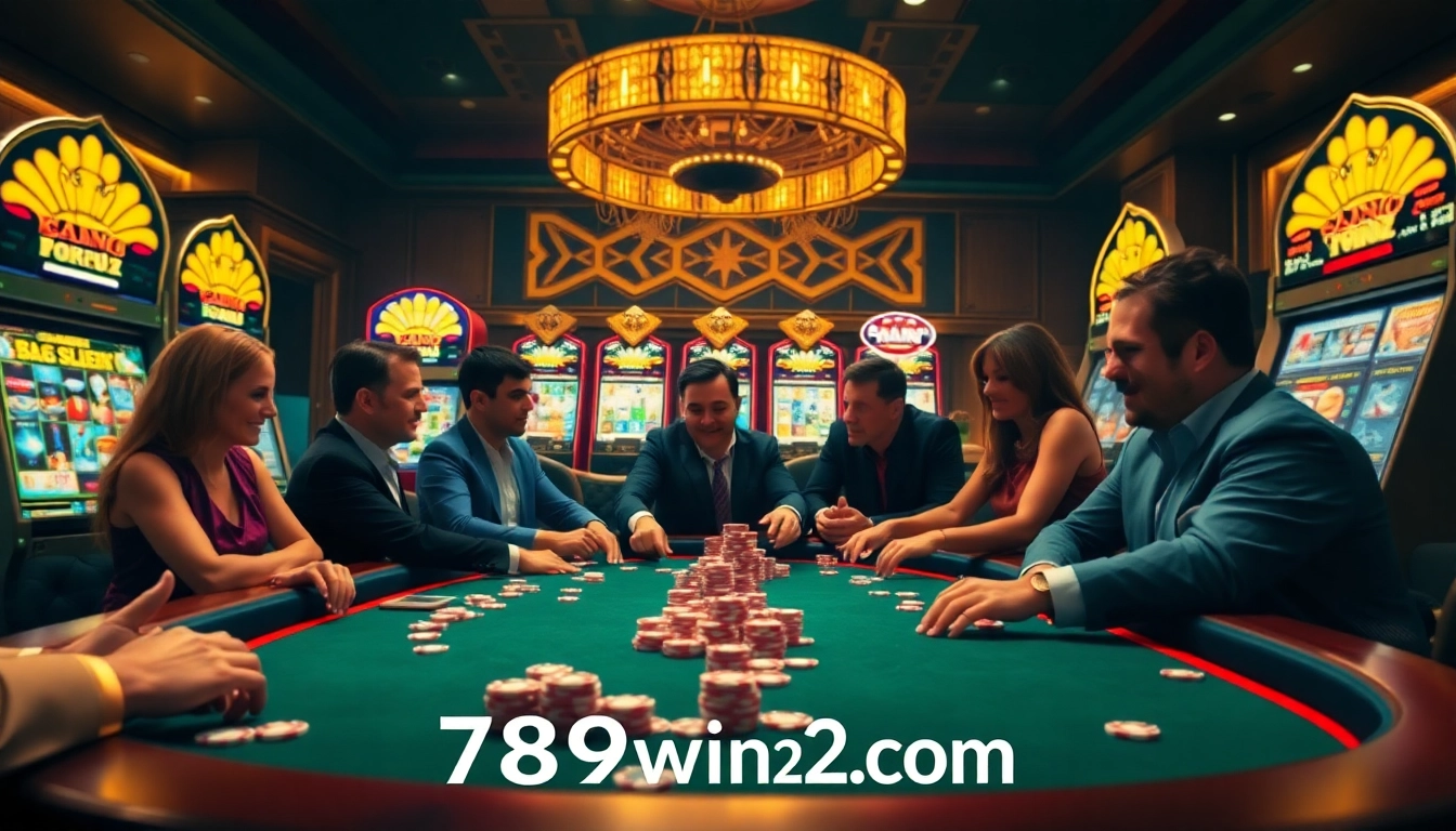 Experience the thrill of gambling at 789win223.com with exciting poker games and vibrant casino ambience.