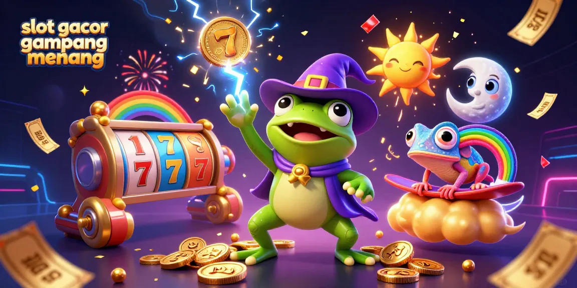 Experience thrilling wins at slot gacor gampang menang, featuring exciting 3D characters and vibrant casino elements.