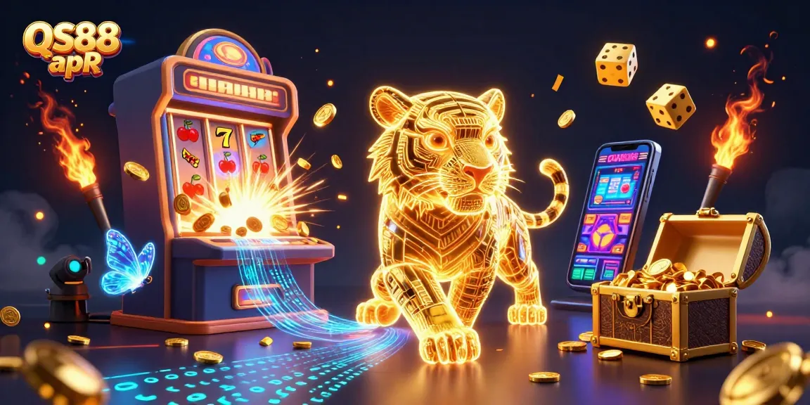 Experience the thrilling action of QS88 apR in a dynamic 3D casino environment with vibrant characters and elements.