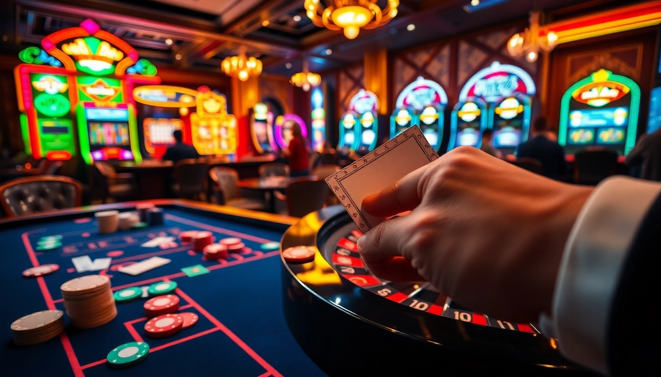 SODO66 gaming table with poker chips and cards, evoking excitement in a luxurious casino.