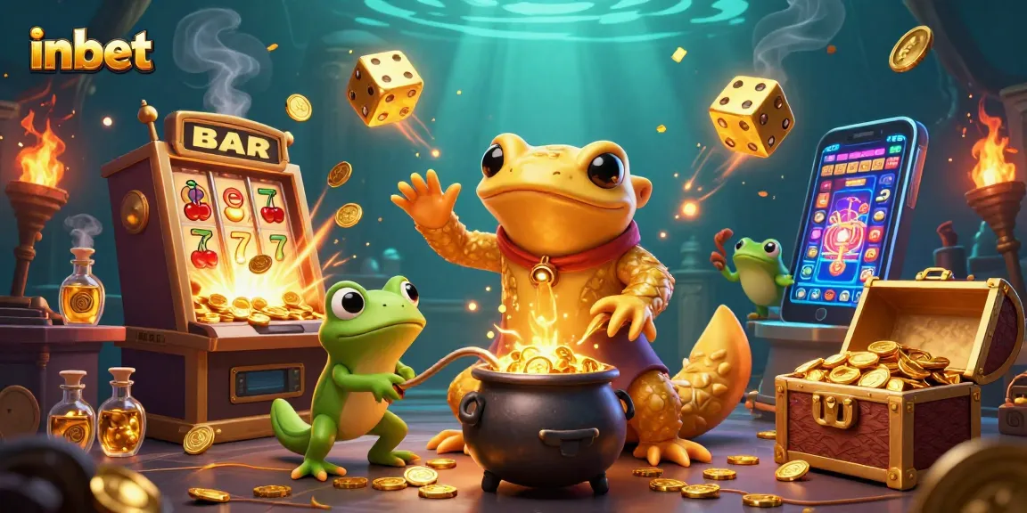 Experience the excitement of inbet with a captivating casino scene featuring dazzling slot machines and rich graphics.