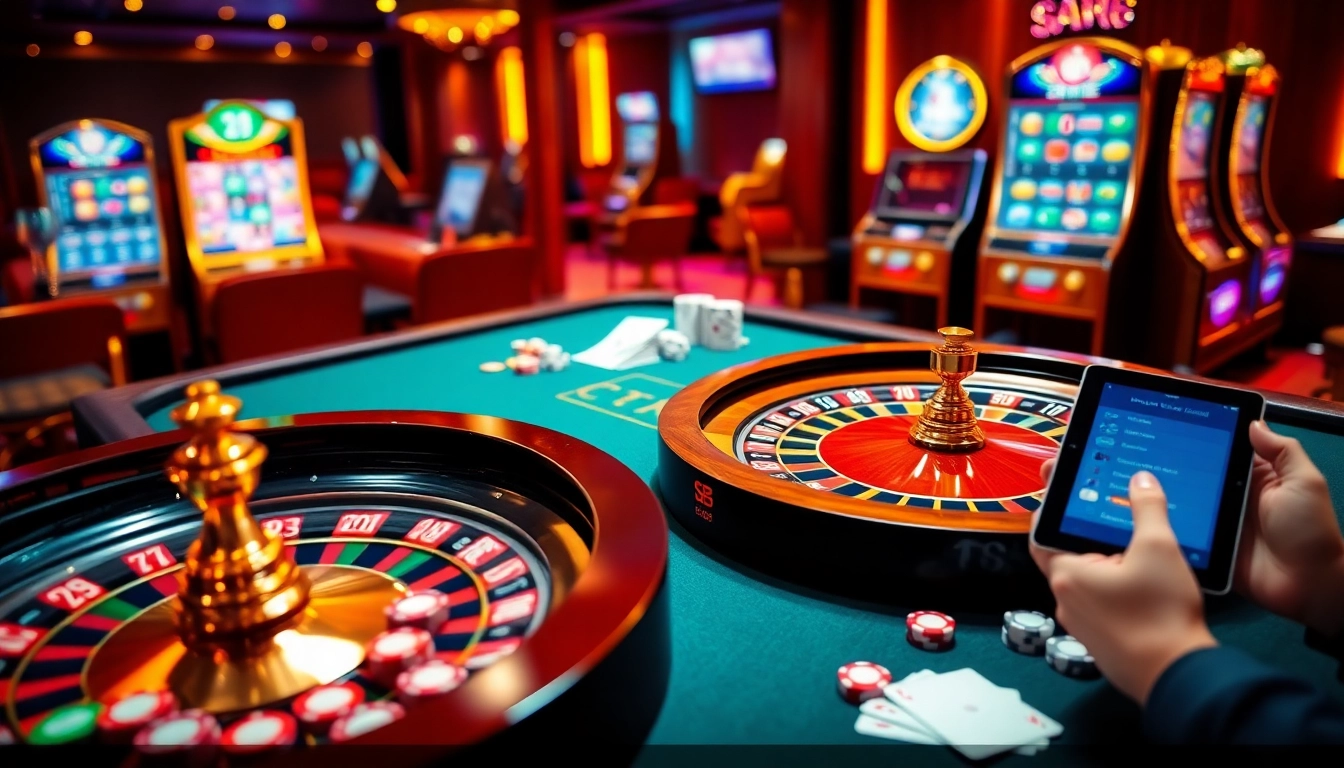 Experience excitement at SC88 with a vibrant casino scene featuring roulette, poker, and online gaming.