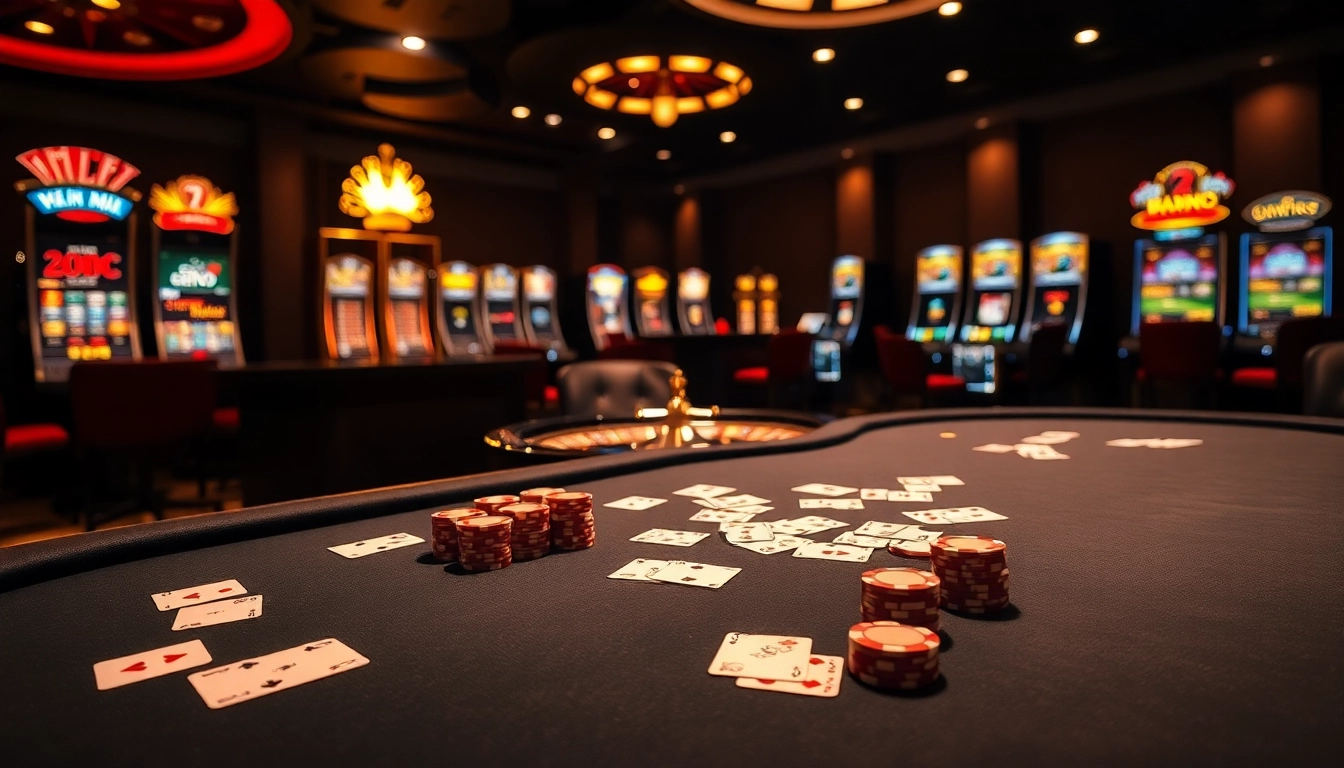 Experience the thrill at reputable nhà cái uy tín, showcasing vibrant poker tables and roulette.