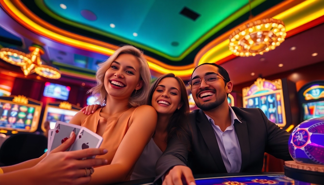 rikvip provides a vibrant gaming experience in a modern casino with players enjoying online games.