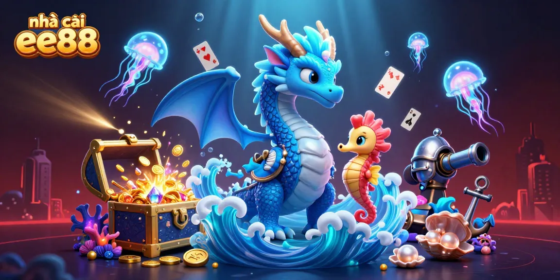 Experience the excitement of nhà cái ee88 with vibrant, dynamic gambling-themed 3D illustration featuring captivating characters.