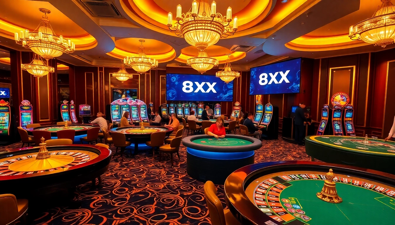 Experience excitement at the casino with 8XX as players engage in thrilling games.