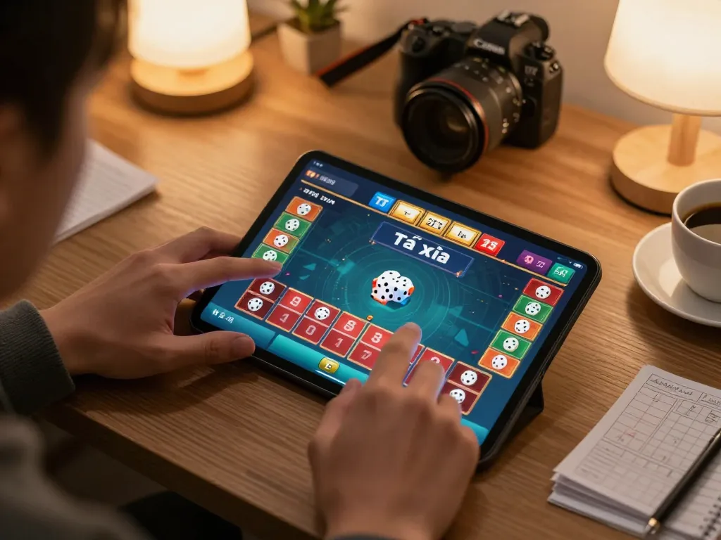 Players enjoying tài xỉu through mobile betting app, engaging in thrilling online gambling experience