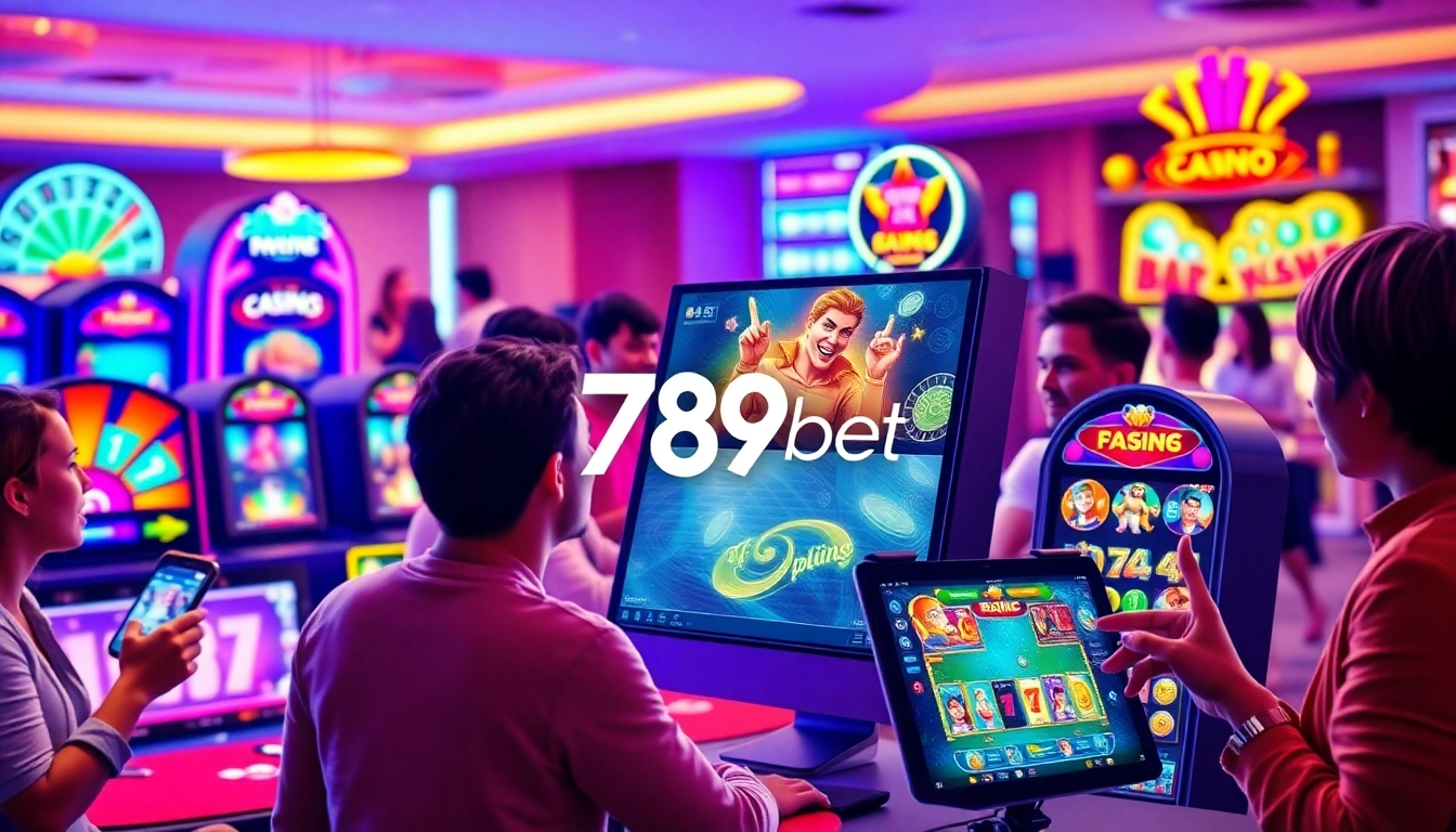 Excited players engaging with the user-friendly 789bet betting platform on various devices.