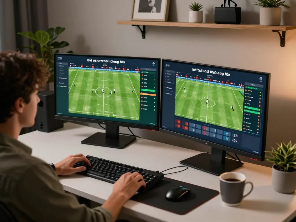 Engaging in online sports betting while checking kết quả bóng đá and live odds for accurate predictions.