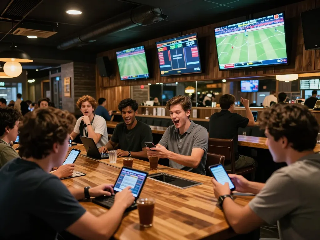 O8 sports betting excitement as fans engage with live events on screens and mobile apps