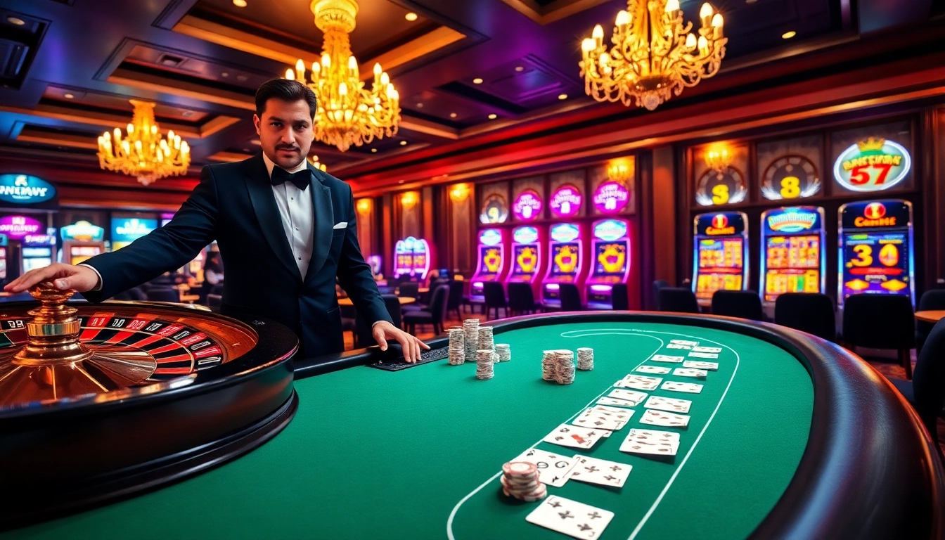 Experience high-stakes excitement at https://sc88.today/ with vibrant casino elements including roulette, blackjack, and glistening chips.