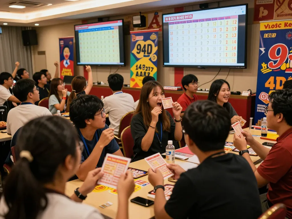 Witnessing an exciting 9 Lotto 4D draw event with players celebrating winning tickets and viewing results.