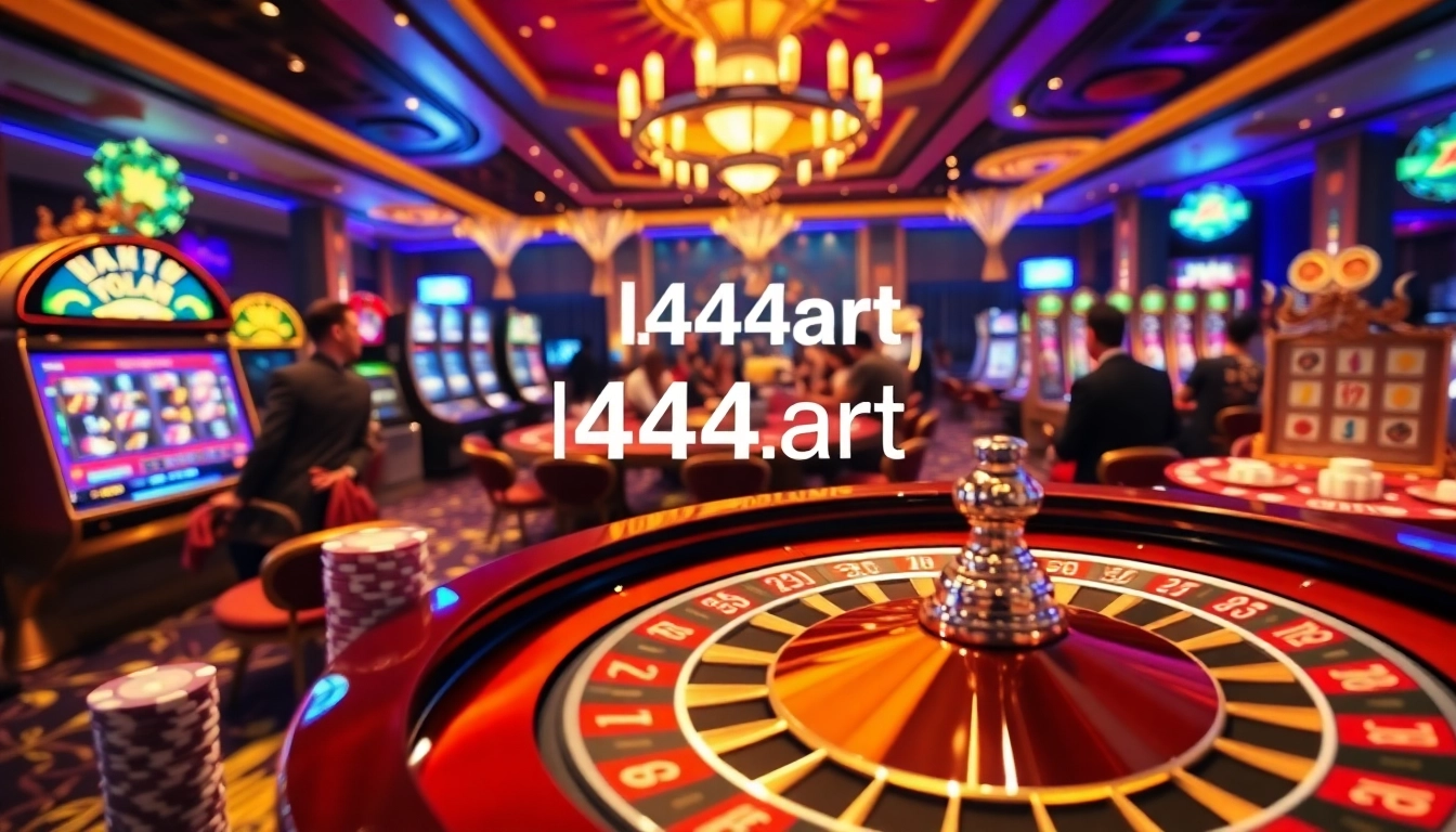Experience the thrill of online gambling with l444.art, showcasing an enticing casino atmosphere and interactive betting options.