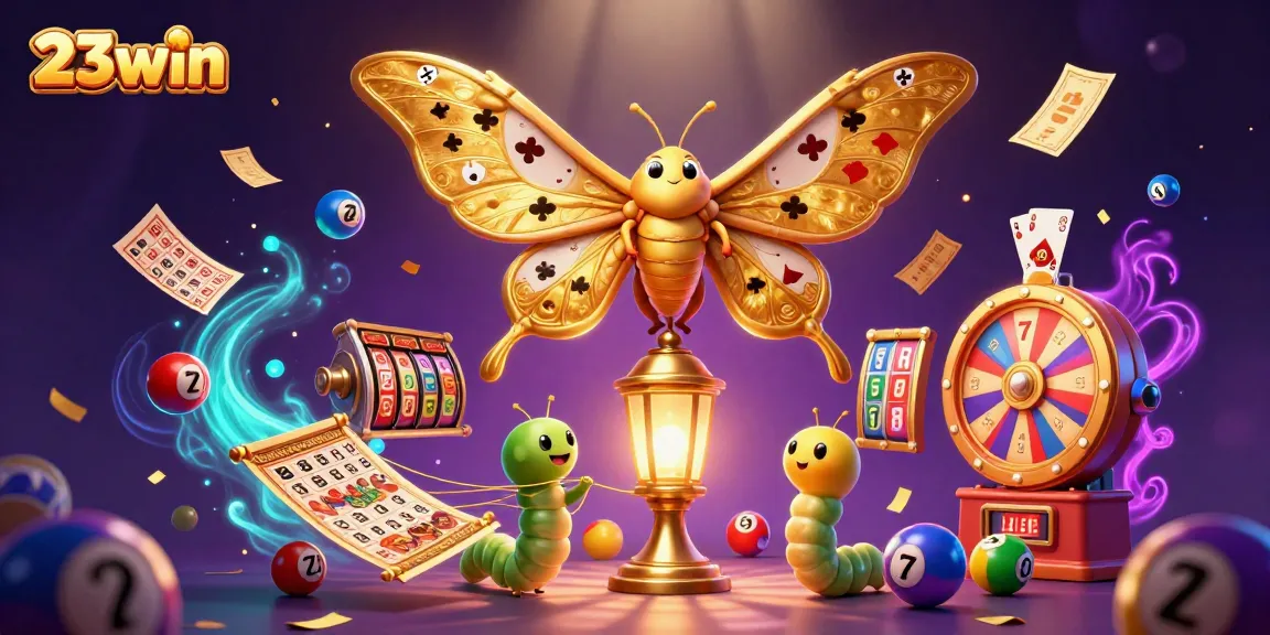 Experience thrilling gameplay at 23win with vibrant casino scenes and golden motifs showcasing winning moments.