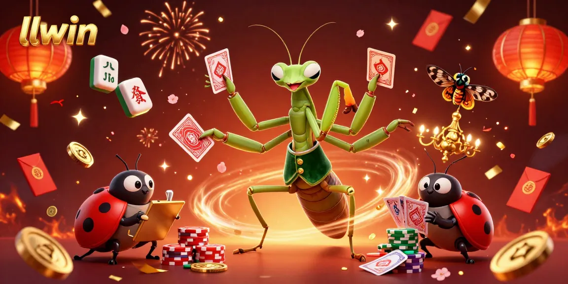 Experience exciting gaming action at llwin with vibrant characters and festive casino elements.