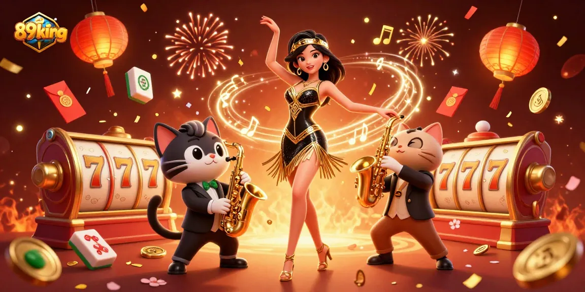 Engage in thrilling games at 89king with vibrant slot machines and animated characters.