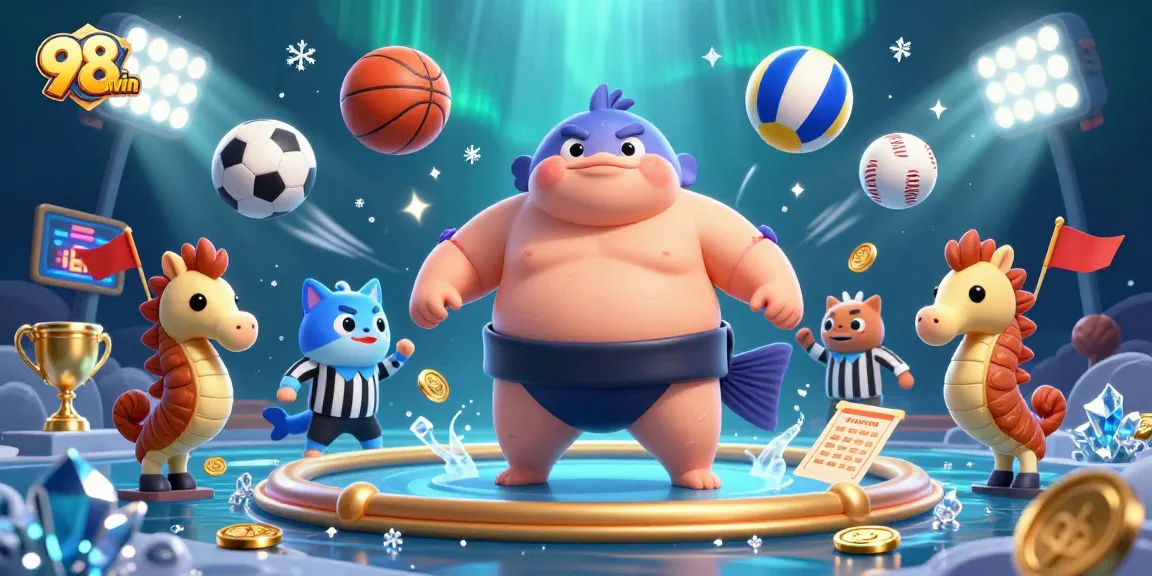 Experience thrilling moments at 98win with captivating underwater casino gaming featuring lively characters.