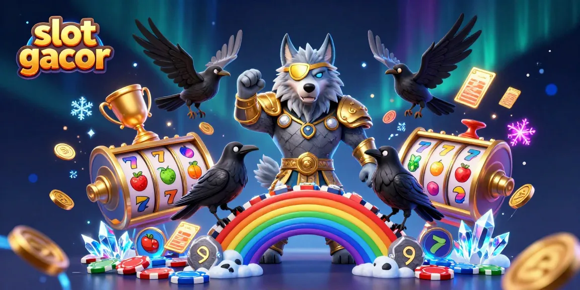 Experience slot gacor with dynamic elements including glowing casino chips and lucky symbols.